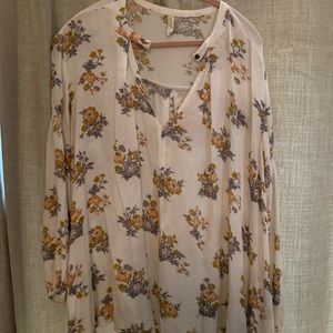 Free people white floral tunic